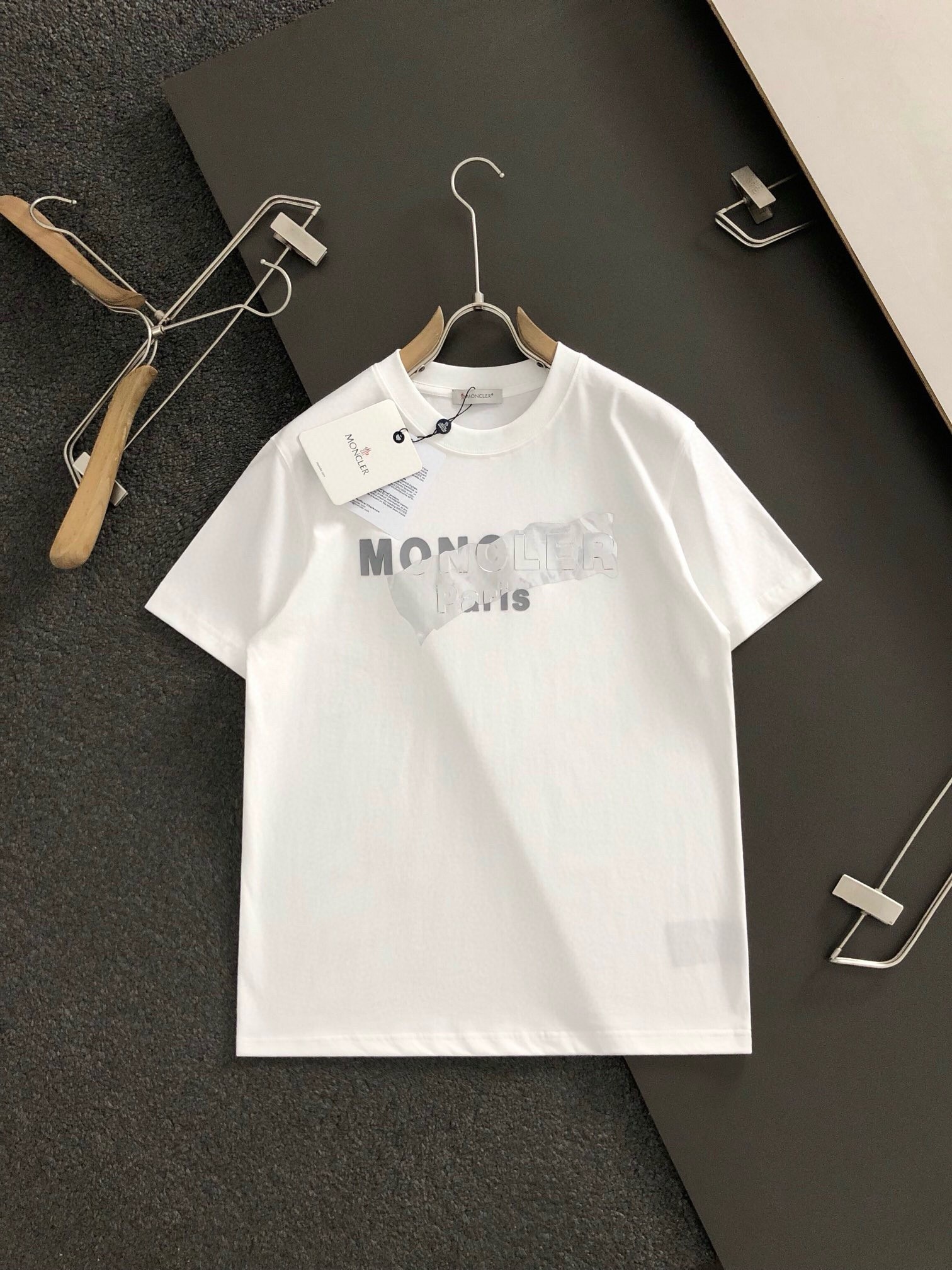 MONC Silver-plated with bright lettering-shirt