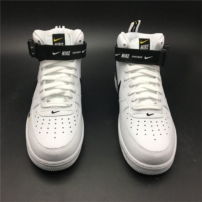 NK Air Force 1 Mid Utility White Black 804609-103 detail 4