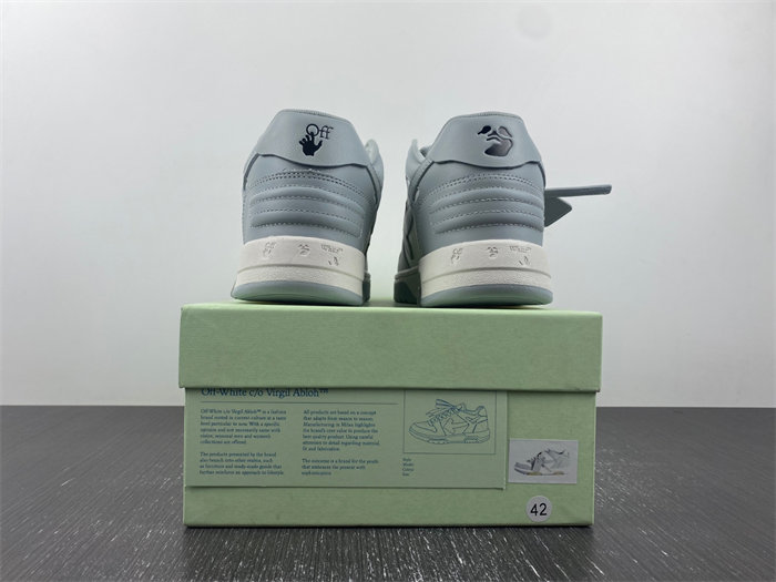 OW Out Of Office "OOO" Low Tops Grey White OMIA189S22LEA0010109 detail 5