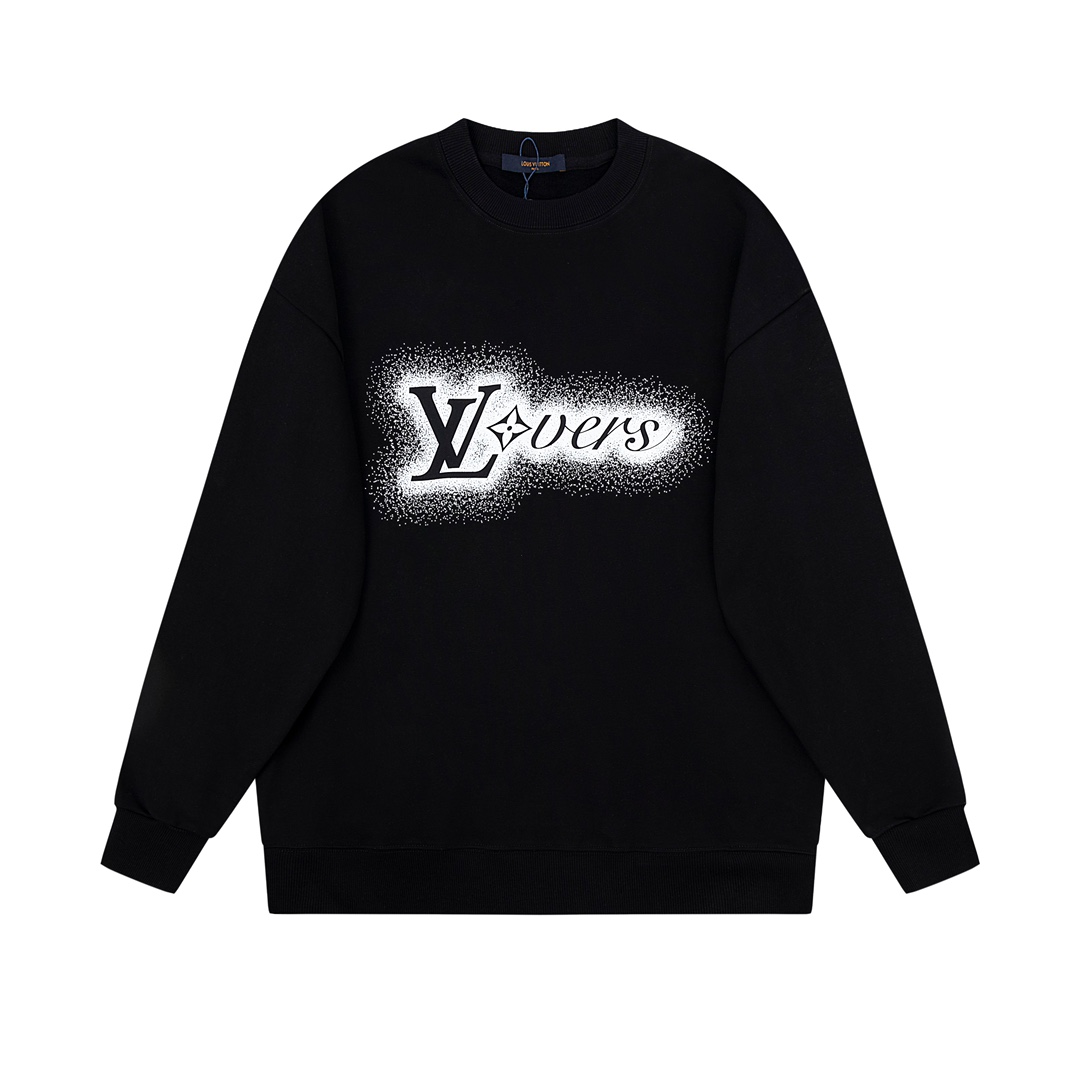 L X V Hoodies Black