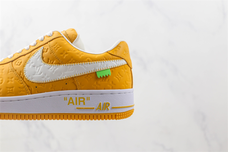 L X V x NK Air Force 1'07 Low Yellow/white/Monogram detail 2