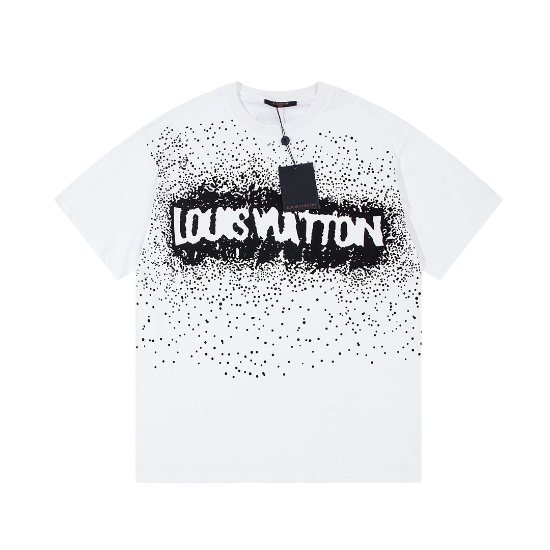 L X V Ink-jet, graffiti Logo t-shirt