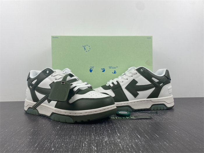 OW Out Of Office OOO Low Tops White Khaki OMIA189S23LEA0015901