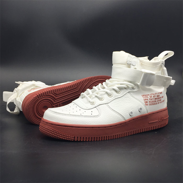 NK SF Air Force 1 Mid Ivory Mars Stone 917753-100 detail 3