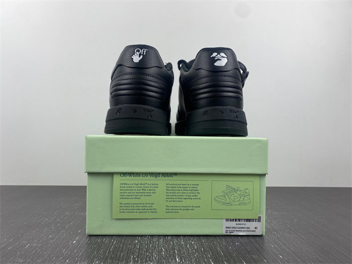 OW OOO Low Tops "For Walking" Black White OMIA189S21LEA0041001 detail 5