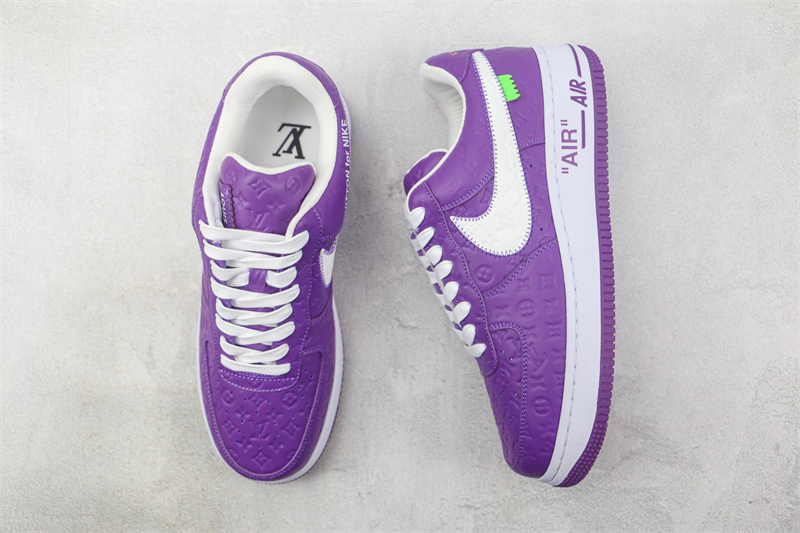 L X V x NK Air Force 1'07 Low "Purple/white/Monogram" detail 2