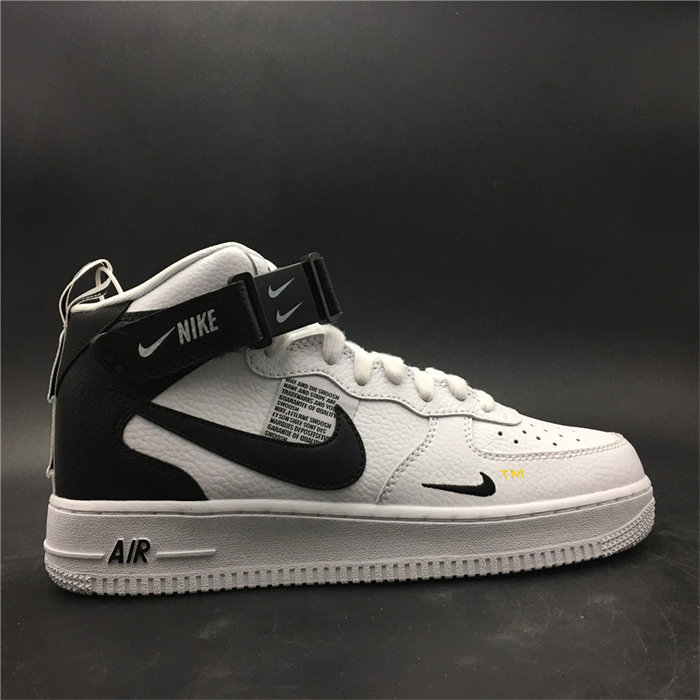 NK Air Force 1 Mid Utility White Black 804609-103