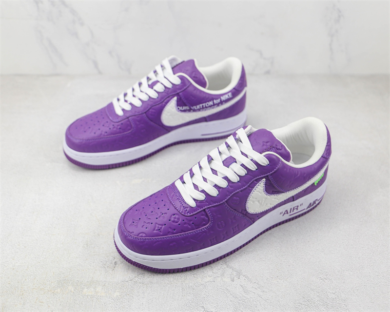 L X V x NK Air Force 1'07 Low "Purple/white/Monogram" detail 6