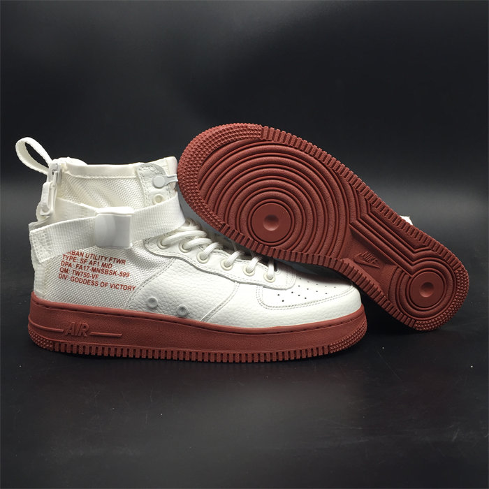 NK SF Air Force 1 Mid Ivory Mars Stone 917753-100 detail 2