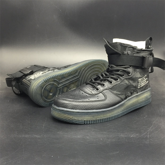 NK SF Air Force 1 Mid Black Cargo Khaki AA7345-001 detail 3