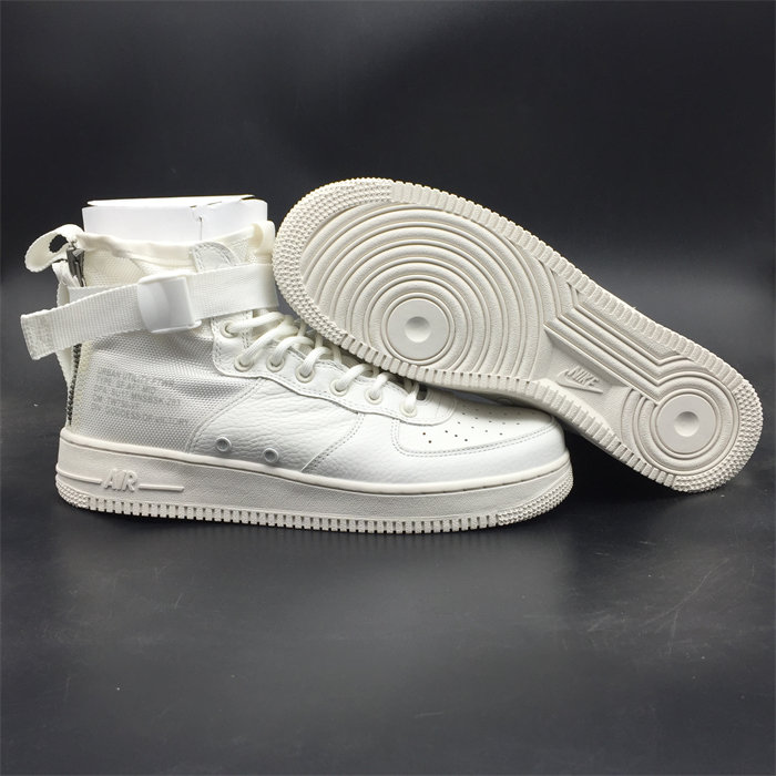 NK SF Air Force 1 Mid Triple Ivory AA6655-100 detail 2
