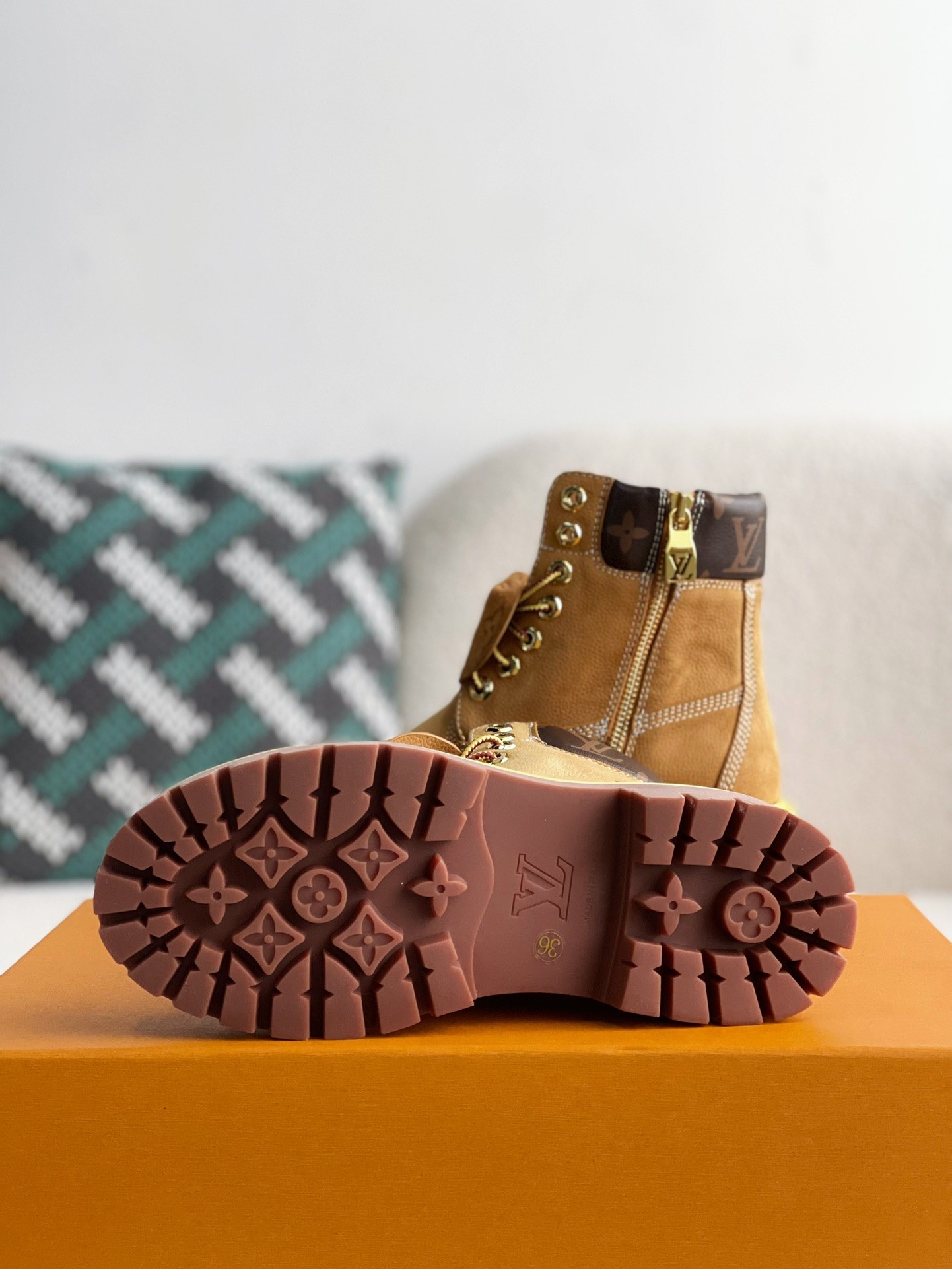 L X V & Timland Martin boots detail 5