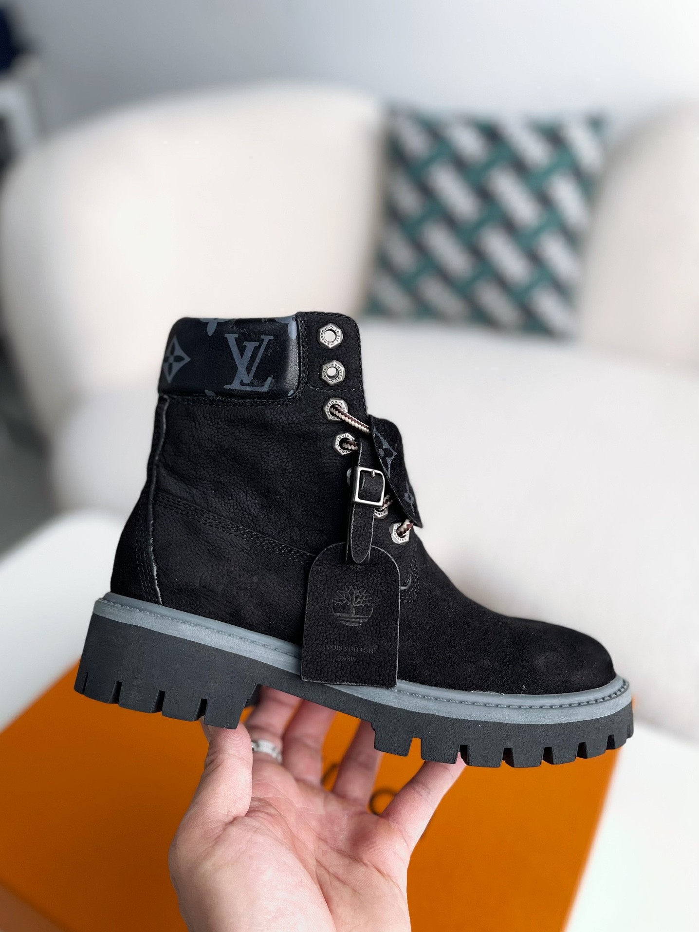 L X V & Timland Martin boots detail 6