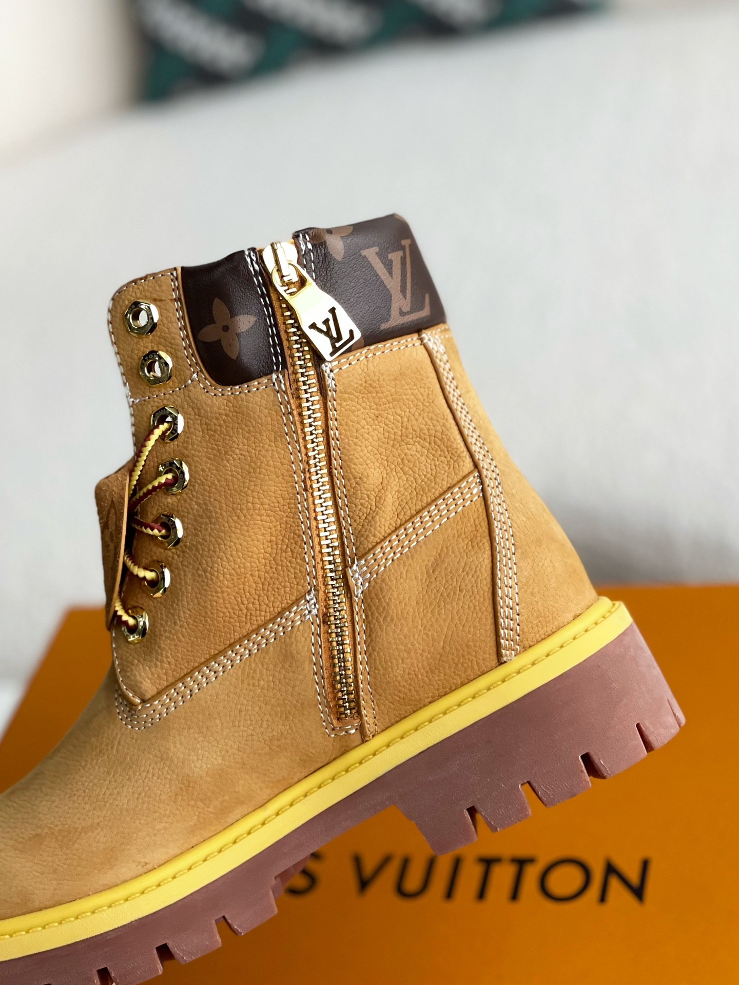 L X V & Timland Martin boots detail 8