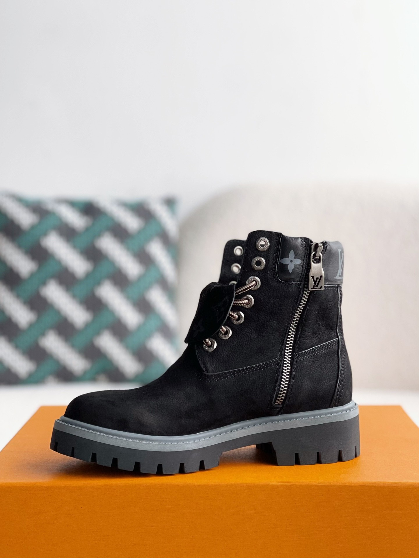 L X V & Timland Martin boots detail 4