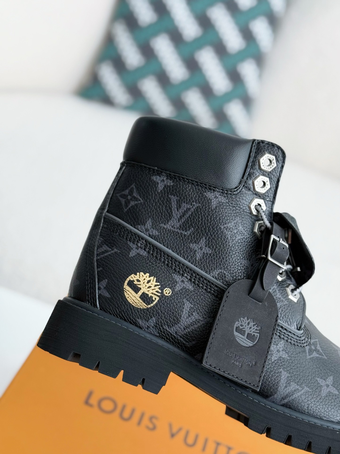 L X V & Timland Black boots/Martin boots/boots detail 7