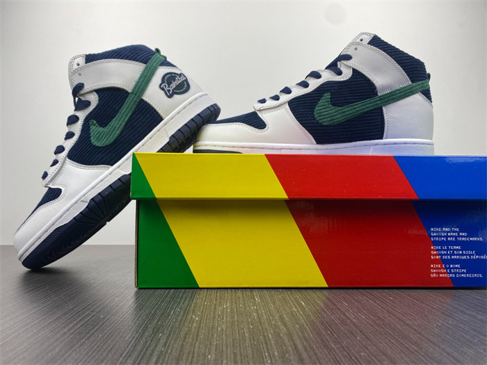 NK Dunk High Sports Specialties White Navy DH0953-400 detail 2