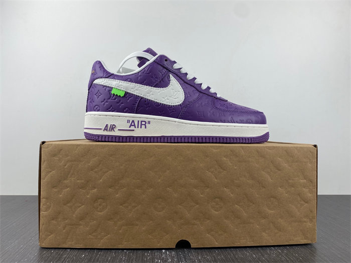 L X V NK Air Force 1 Low By Purple White detail 4