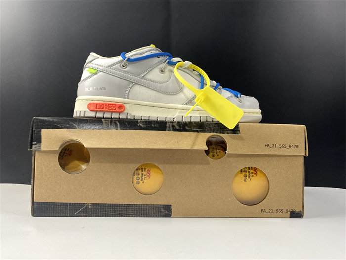 NK Dunk Low OW Lot 10 DM1602-112 detail 2