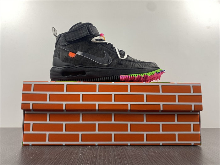 NK Air Force 1 Mid OW Black DO6290-001 detail 7