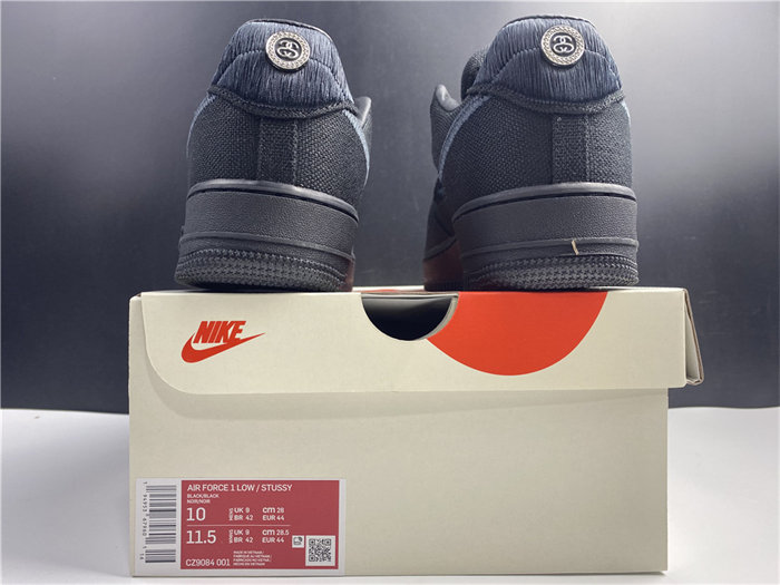 NK Air Force 1 Low Stussy Black CZ9084-001 detail 5