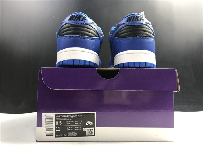 NK Dunk Low Retro Black Hyper Cobalt DD1391-001 detail 5