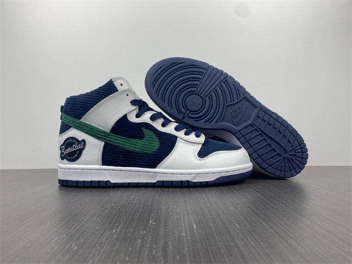 NK Dunk High Sports Specialties White Navy DH0953-400 detail 3