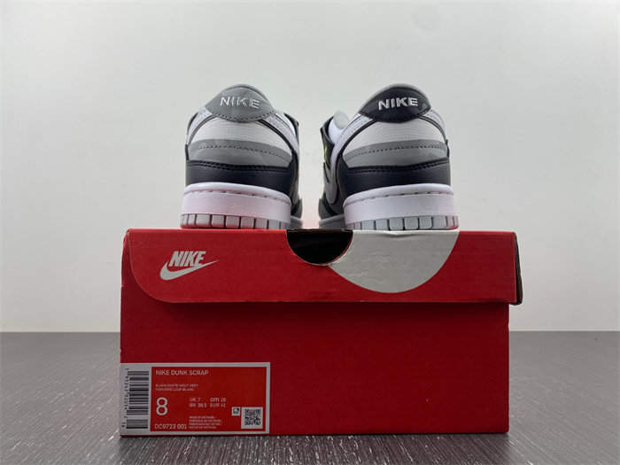 NK Dunk Low Scrap Wolf Grey Light Lemon Twist DC9723-001 detail 5