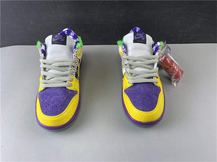 NK SB DUNK LOW PRO IW PURPLE/YELLOW-VIOLET-PINK 318403-137 detail 4
