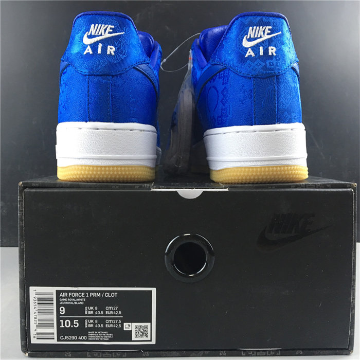 NK Air Force 1 Low CLOT Blue Silk CJ5290-400 detail 5