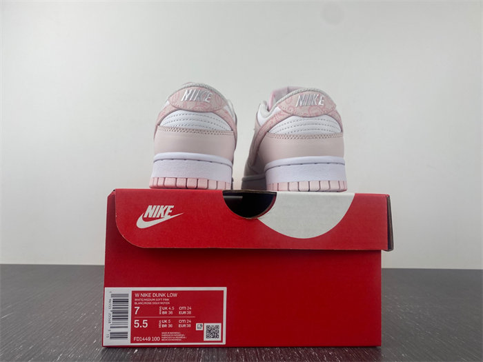 NK Dunk Low Essential Paisley Pack Pink FD1449-100 detail 5