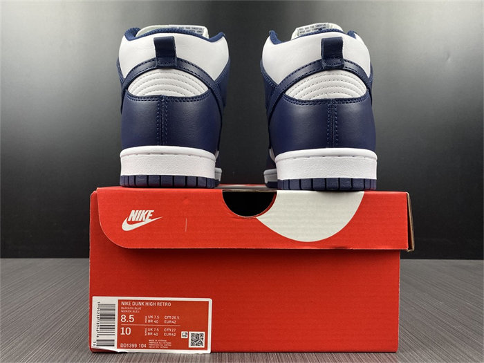 NK DUNK HIGH 'MIDNIGHT NAVY' SKU DD1399-104 detail 5