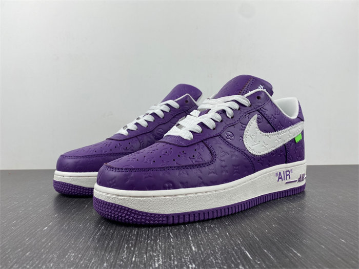 L X V NK Air Force 1 Low By Purple White detail 7