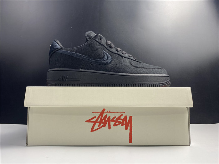 NK Air Force 1 Low Stussy Black CZ9084-001 detail 7