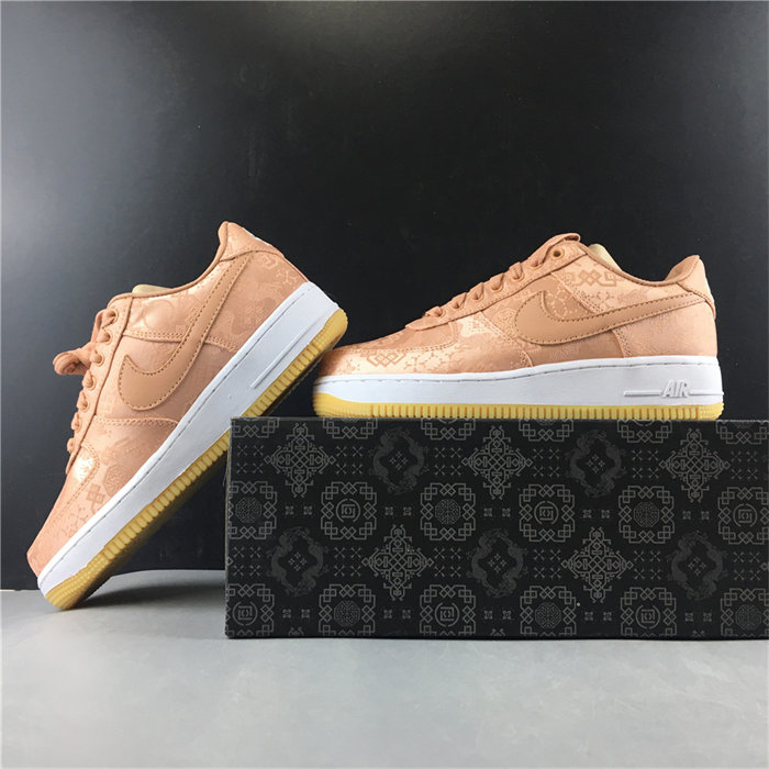 NK Air Force 1 Low CLOT Rose Gold Silk CJ5290-600 detail 2