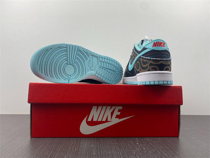 NK Dunk Low SE Barber Shop Black dh7614-001 detail 6