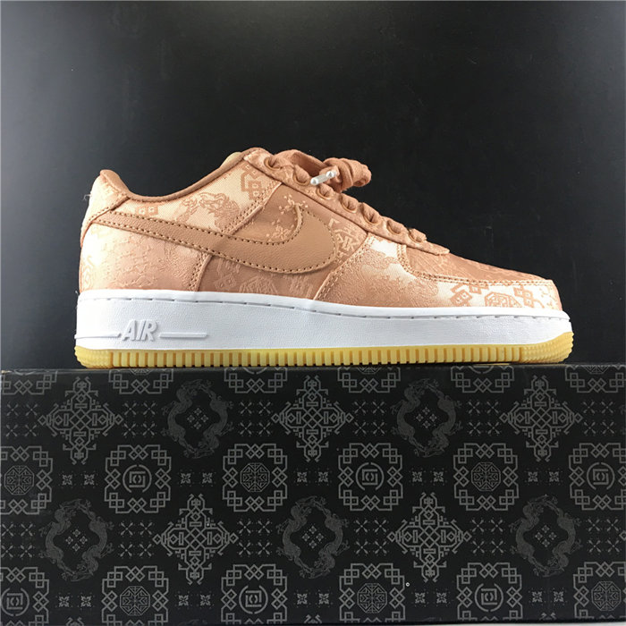 NK Air Force 1 Low CLOT Rose Gold Silk CJ5290-600 detail 7