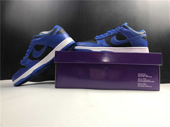 NK Dunk Low Retro Black Hyper Cobalt DD1391-001 detail 2