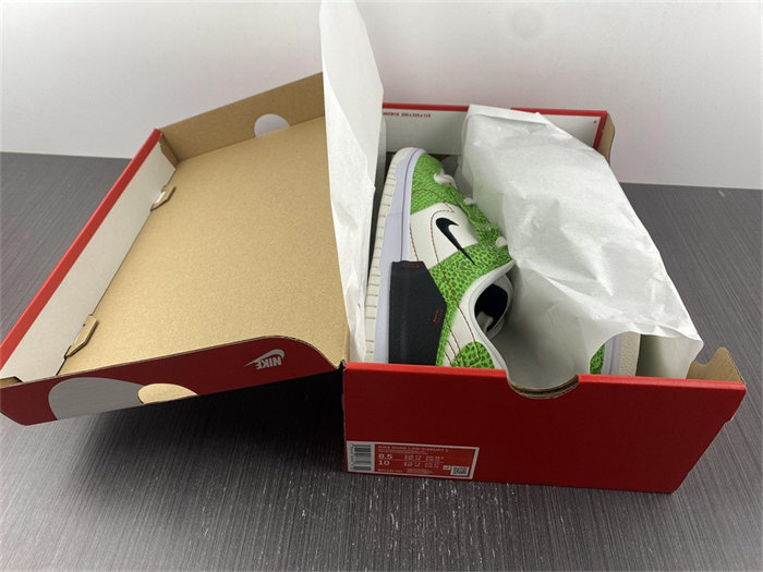 NK Dunk Low Disrupt 2 Just Do It Snakeskin Green DV1491-101 detail 7
