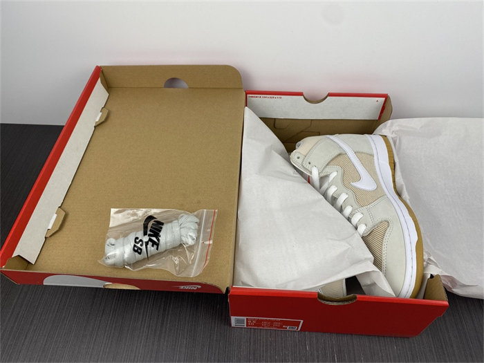 NK SB Dunk High Pro ISO Orange Label Unbleached Natural DA9626-100 detail 7