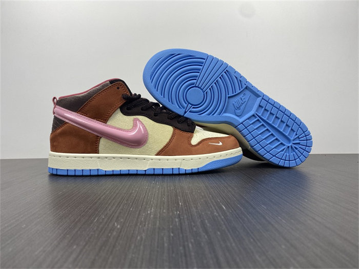 NK Dunk Mid Social Status Free Lunch Chocolate Milk DJ1173-700 detail 3