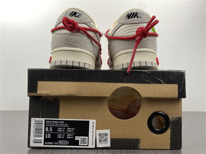 NK Dunk Low OW Lot 40 DJ0950-103 detail 5