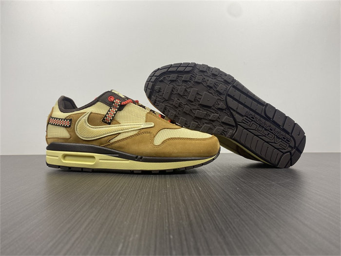 NK Air Max 1 Travis Scott Cactus Jack Wheat Lemon Drop detail 3