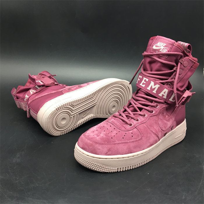 NK SF Air Force 1 High Force Is Female Vintage Wine AJ1700-600 detail 3