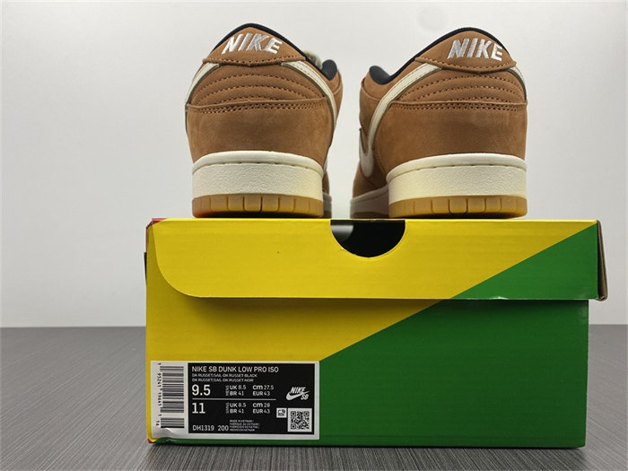 NK SB Dunk Low Pro Dark Russet DH1319-200 detail 5