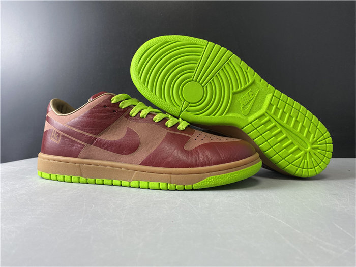 NK Dunk Low 1-Piece Laser Varsity Red Chartreuse 311611-661 detail 3