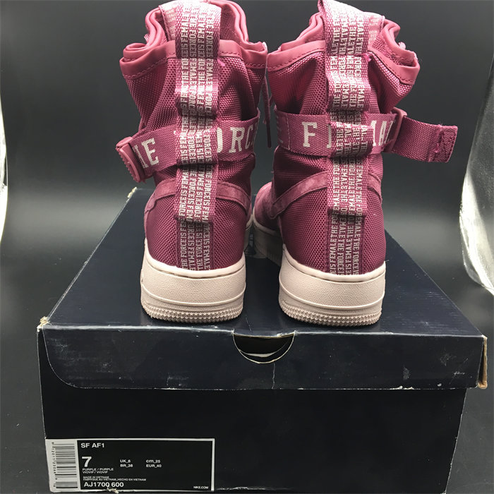 NK SF Air Force 1 High Force Is Female Vintage Wine AJ1700-600 detail 5