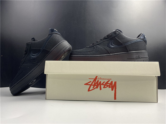 NK Air Force 1 Low Stussy Black CZ9084-001 detail 2