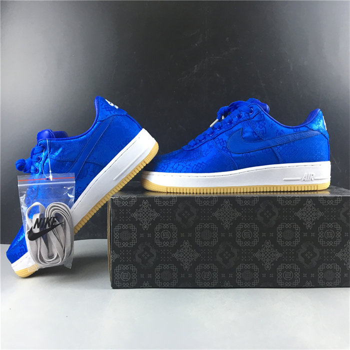 NK Air Force 1 Low CLOT Blue Silk CJ5290-400 detail 2
