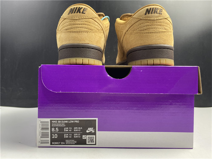 NK SB Dunk Low Wheat BQ6817-204 detail 5